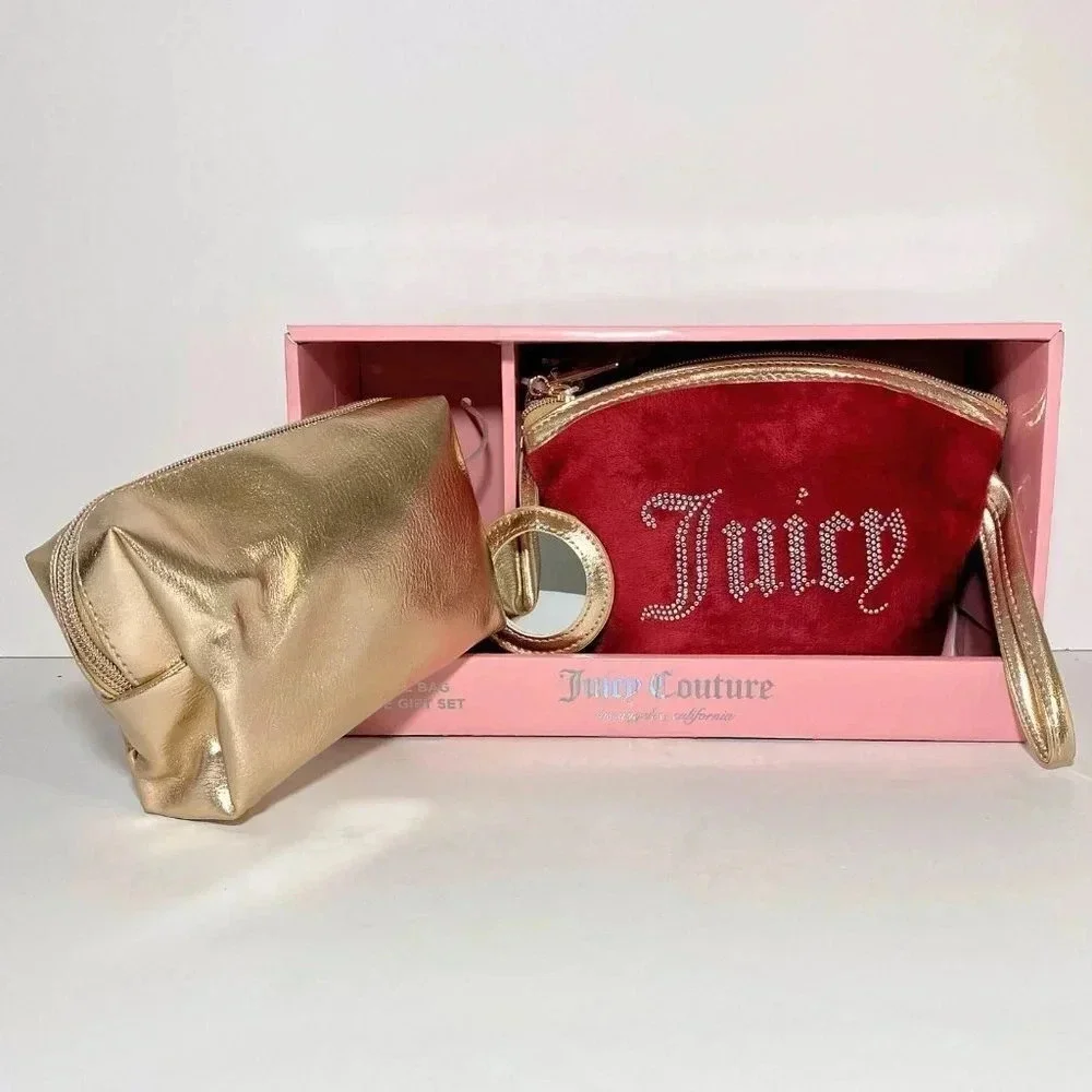Juicy Couture Wristlet Daydreamer Cosmetic Makeup Bag Travel Gift Set